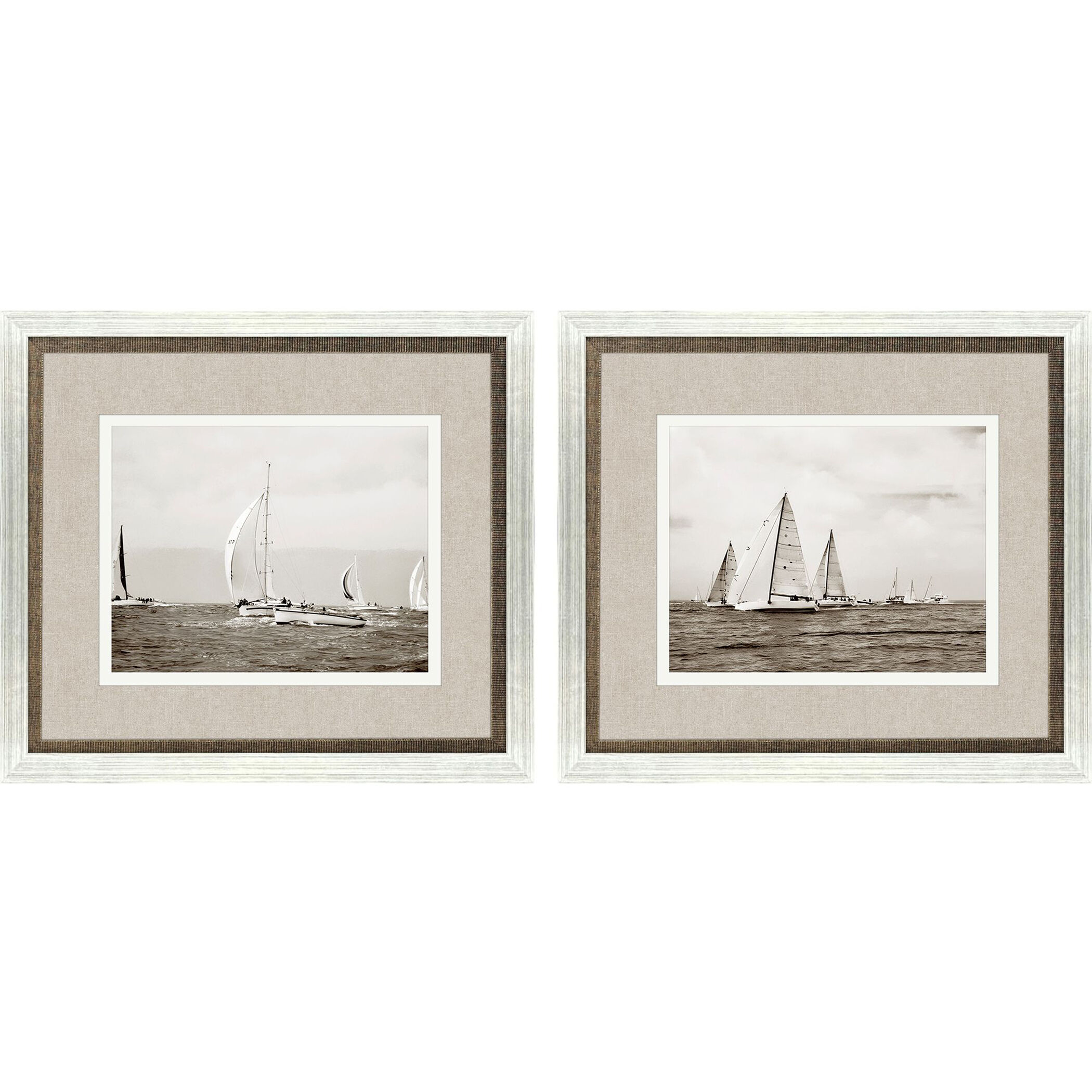 Regatta Brown and Gray and Sepia Framed Art