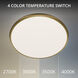 Parthenon LED 22 inch Aged Brass Flush Mount Ceiling Light in 3500K, dweLED