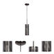Multis LED 5.25 inch Black Chrome Pendant Ceiling Light
