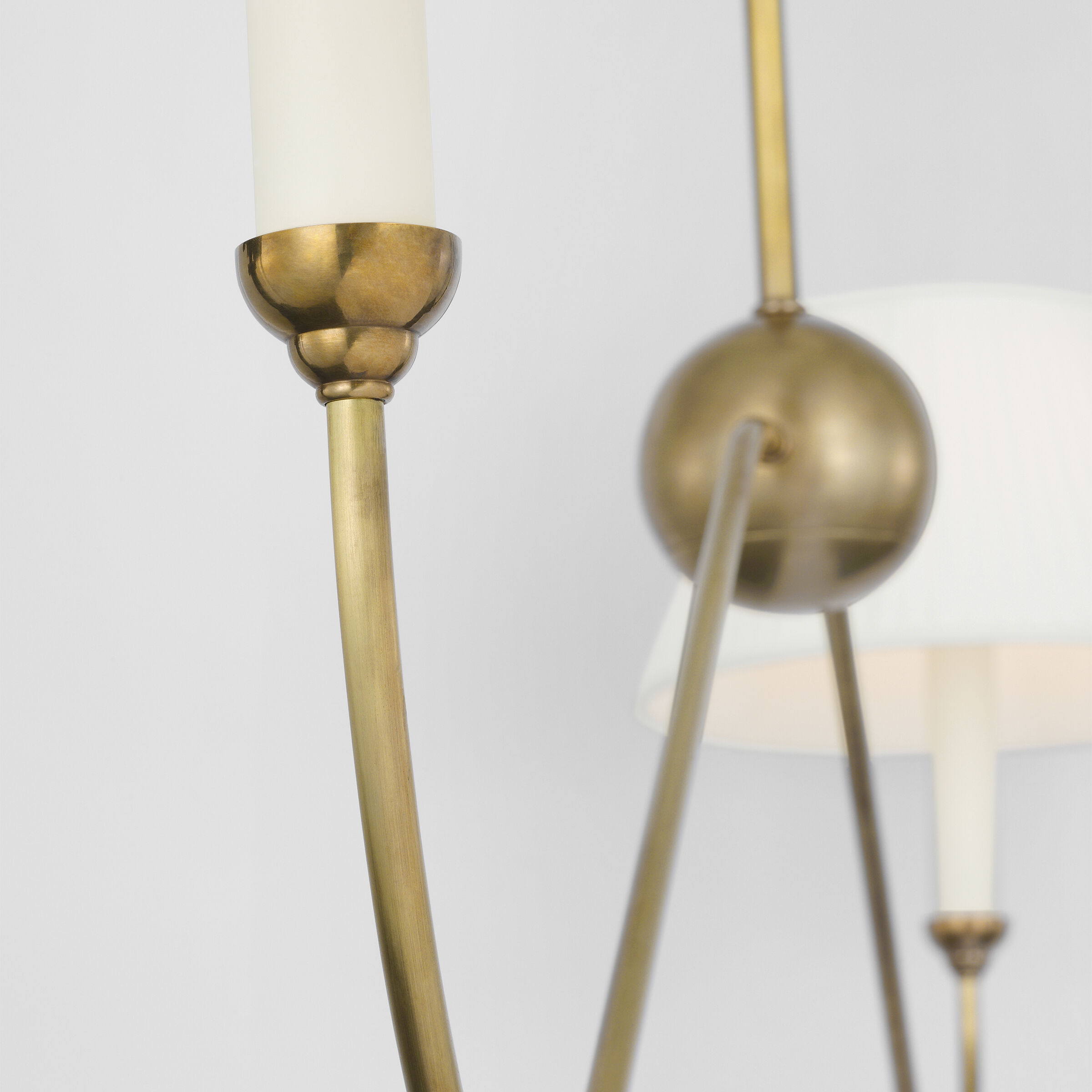 Amber Lewis Ingela LED 65 inch Hand-Rubbed Antique Brass Linear Chandelier Ceiling Light