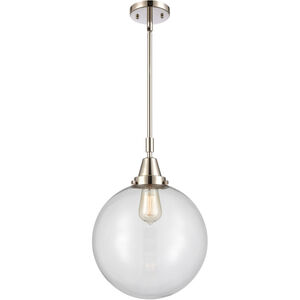 Franklin Restoration Beacon 1 Light 12 inch Polished Nickel Mini Pendant Ceiling Light in Clear Glass