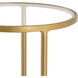 Marino 18 X 12 inch Gold and Clear Accent Table