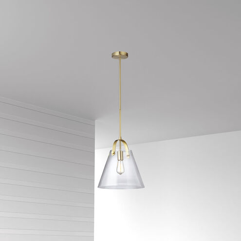 Polly 1 Light 12.75 inch Aged Brass Pendant Ceiling Light