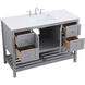 Theo 48 X 22 X 34 inch Gray Vanity Sink Set