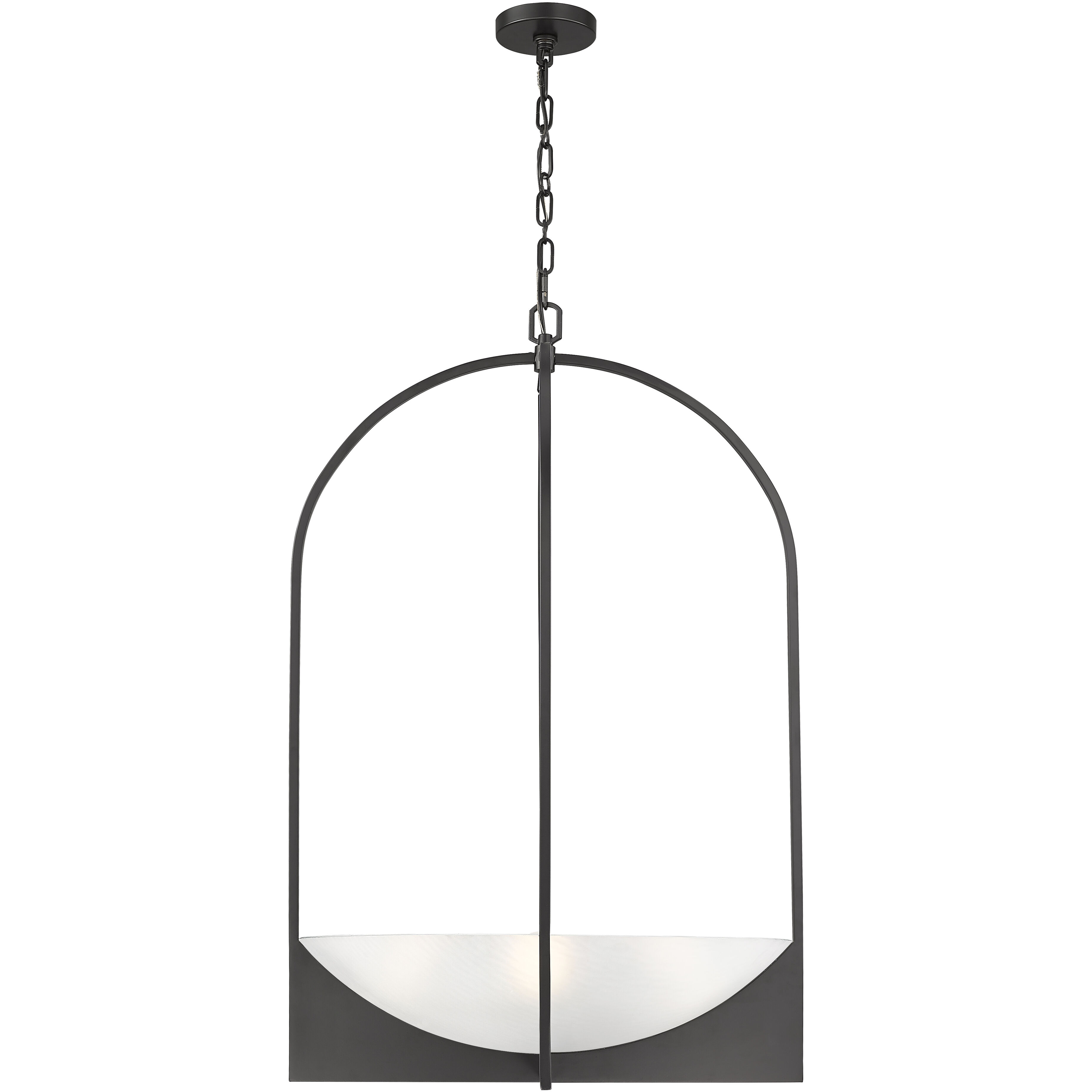Devon 6 Light 24 inch Matte Black Chandelier Ceiling Light
