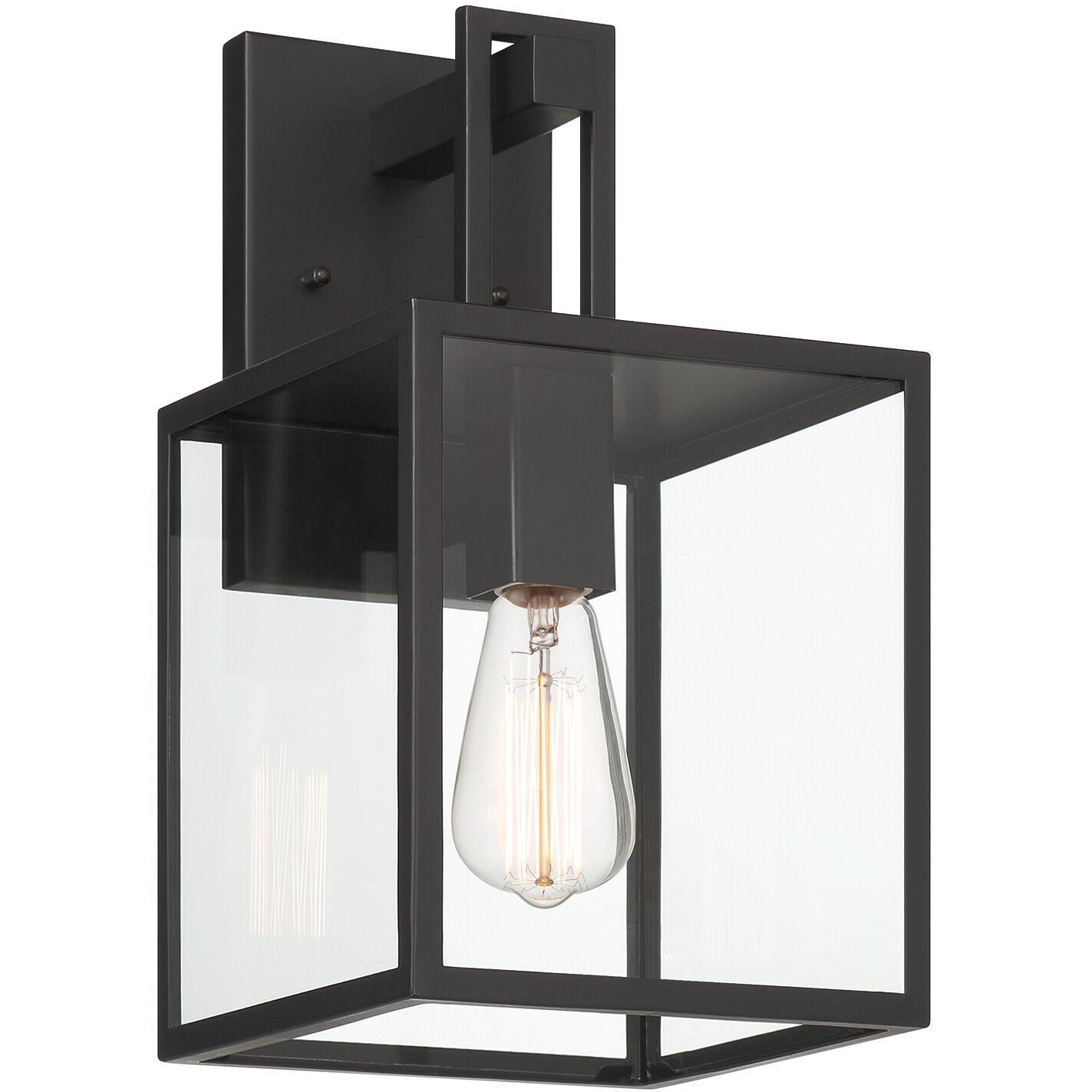Preston 1 Light 14.75 inch Matte Black Exterior Wall Lantern