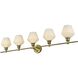 Gene 5 Light 47 inch Satin Gold Bath Sconce Wall Light