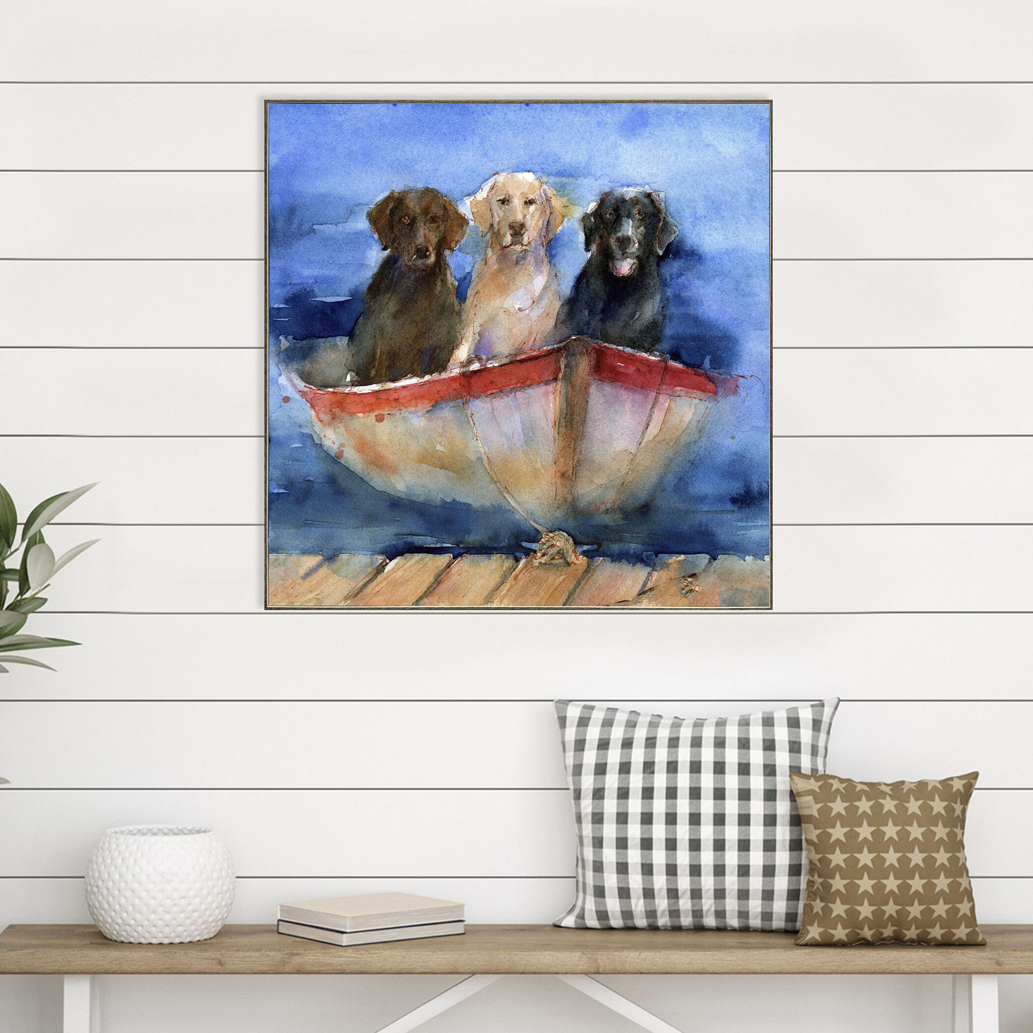 Boat Labs 25 X 25 inch Non-Glass Framed Art, Propac