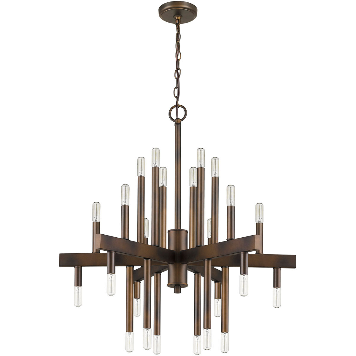 Fallon 24 Light 28 inch Oil Rubbed Bronze Chandelier Ceiling Light