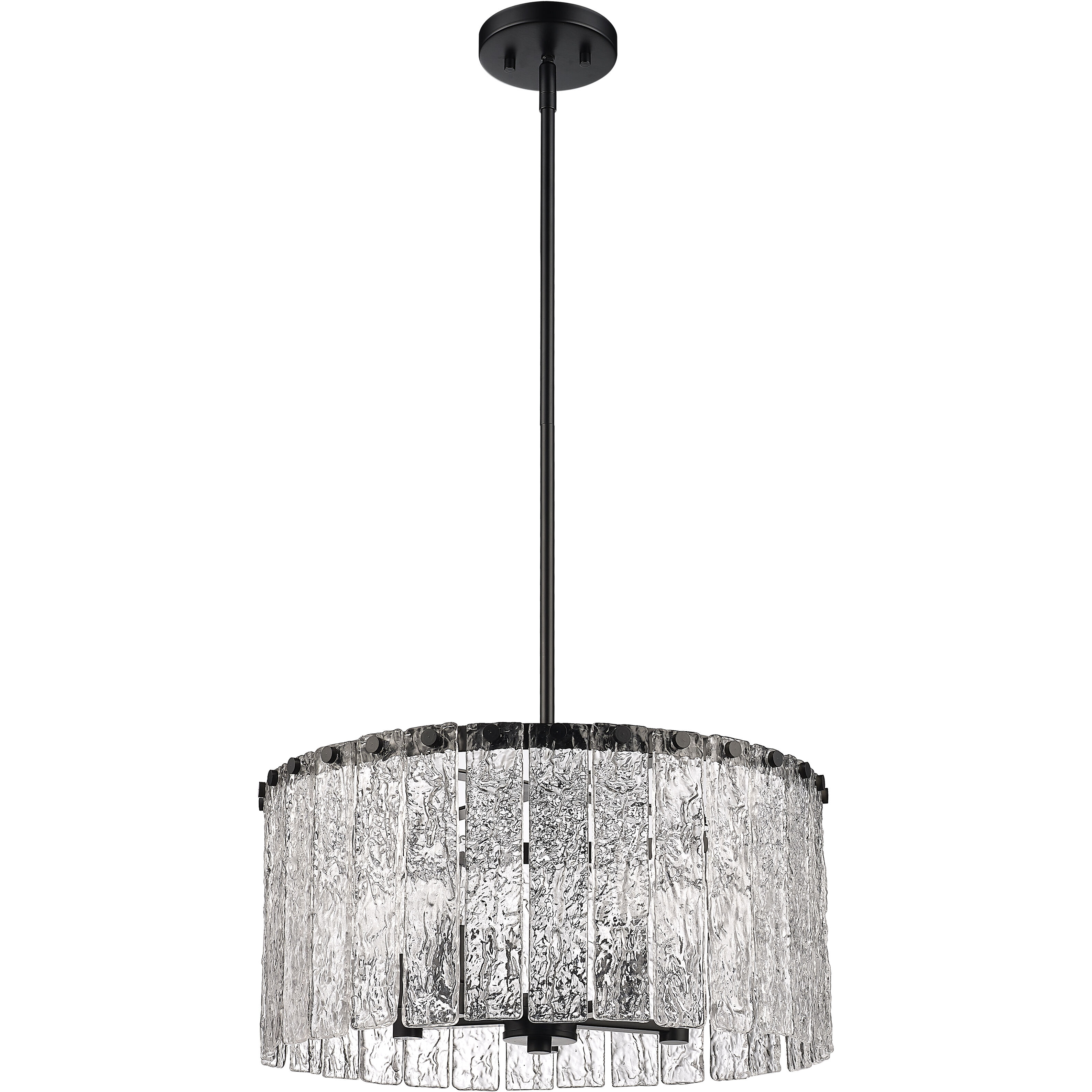 Glacier 5 Light 19 inch Matte Black Pendant Ceiling Light