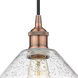 Edison Cindyrella LED 8 inch Antique Copper Mini Pendant Ceiling Light