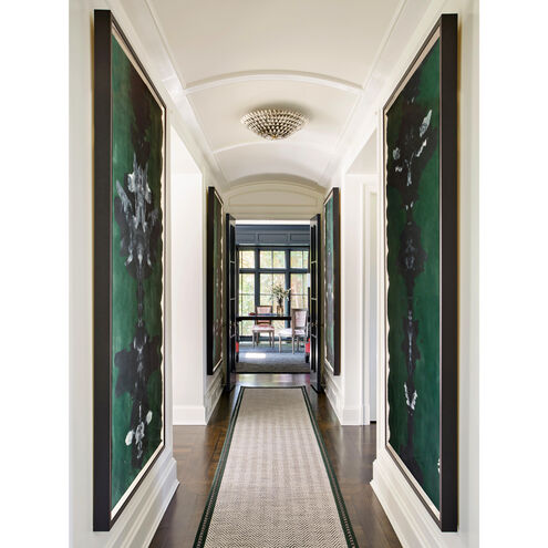 Broche 6 Light 24 inch Antique Silver Flush Ceiling Light