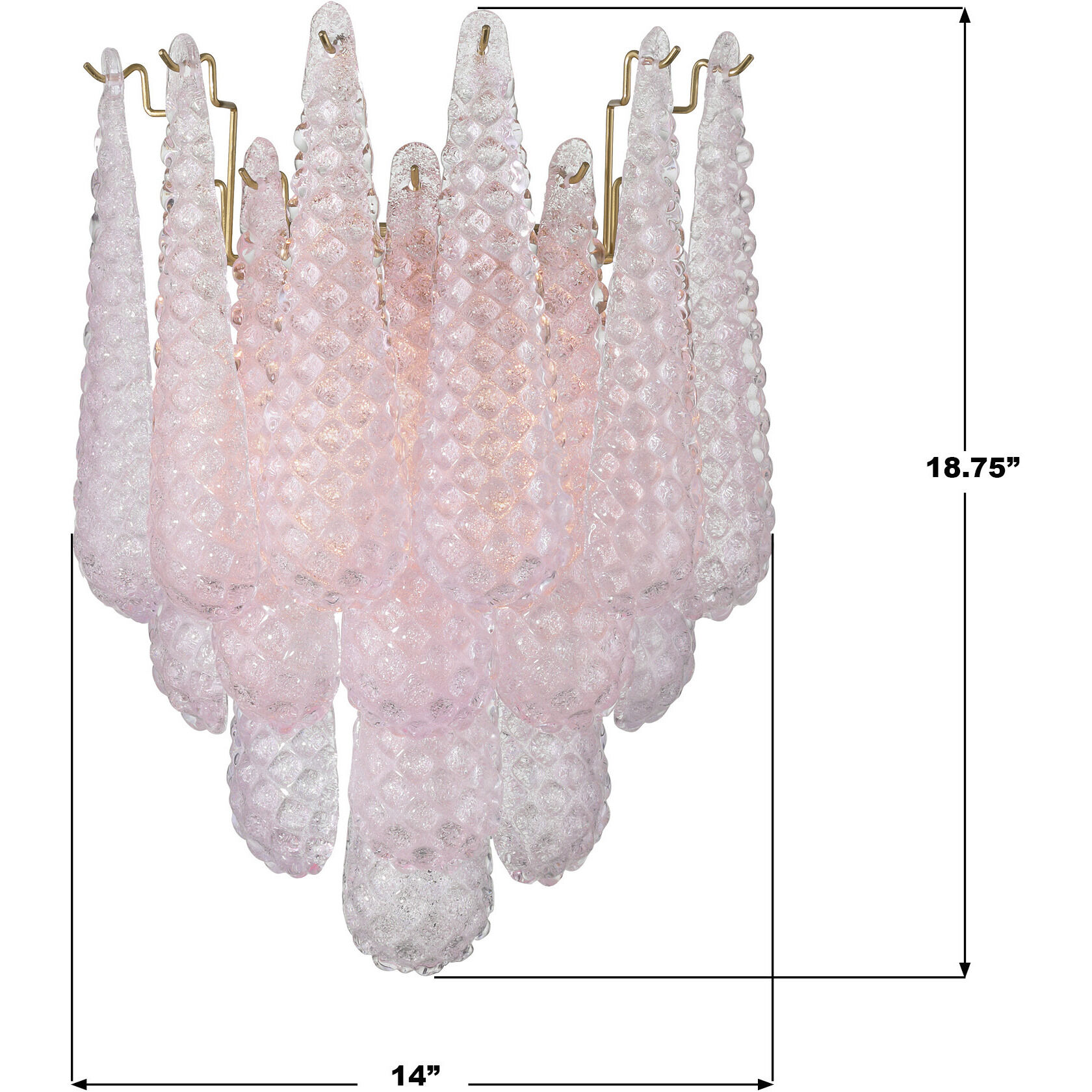 Ollie Wall Sconce Wall Light in Sand Glass Blush