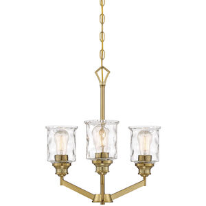 Drake 3 Light 19 inch Brushed Gold Chandelier Ceiling Light