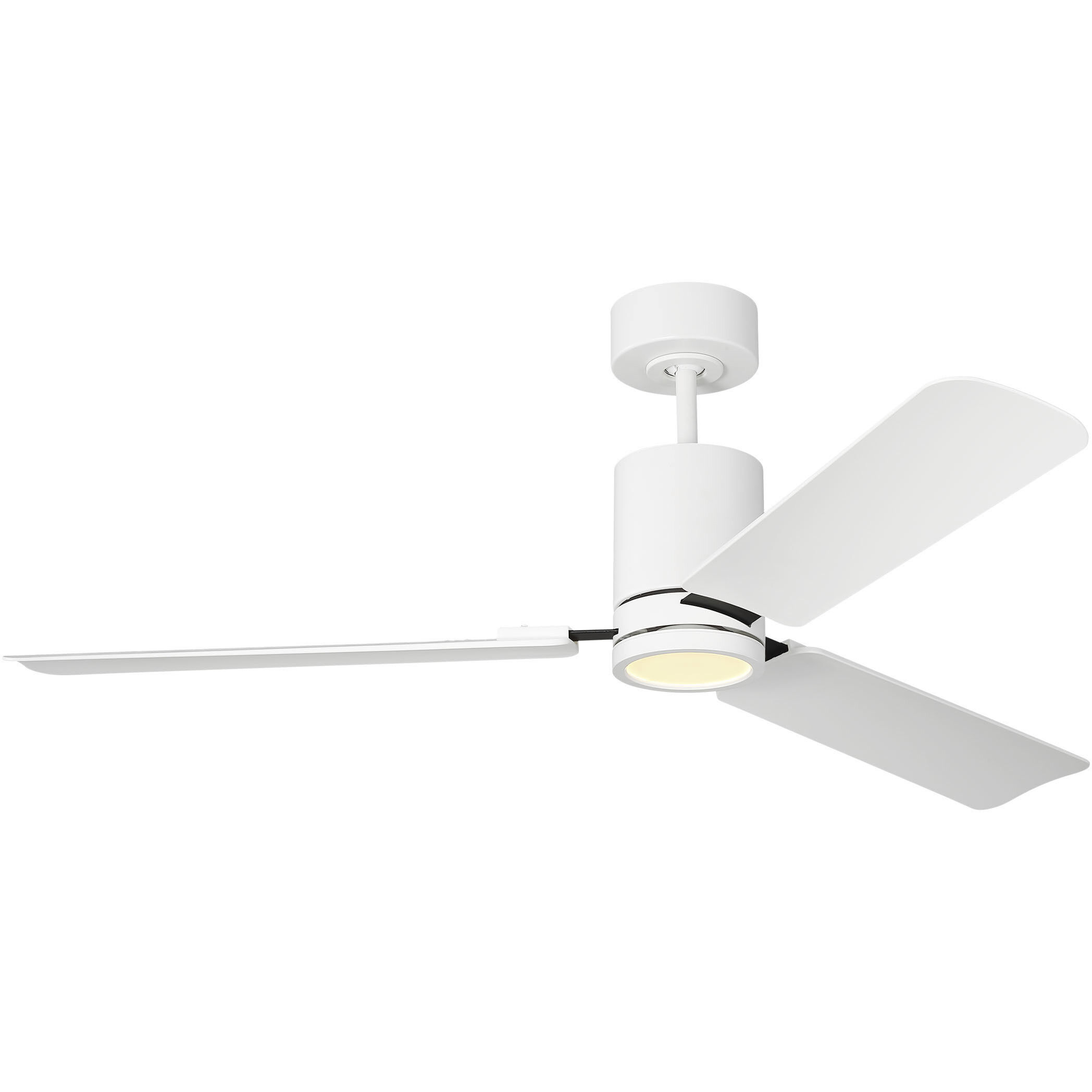 Cleancut 54 inch Matte White with Matte White ABS Blades Indoor/Outdoor Smart Ceiling Fan