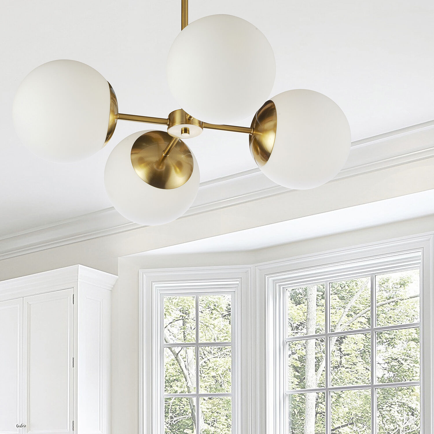 Dayana 4 Light 24 inch Aged Brass Chandelier Ceiling Light