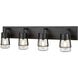 Lake Of The Woods 4 Light 30 inch Graphite Bath Vanity Wall Light