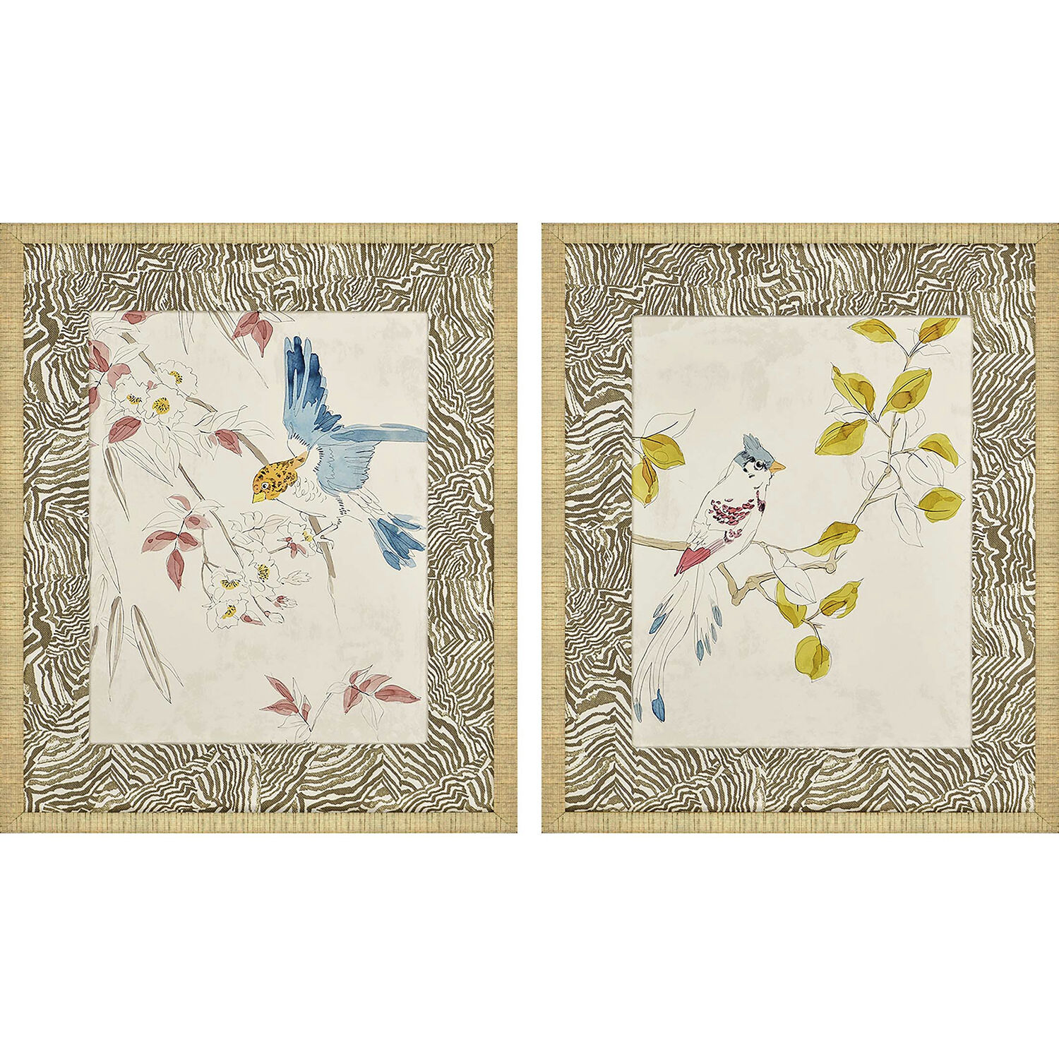 Rustic Paradise Multi and Brown and Blue and Pink Framed Art