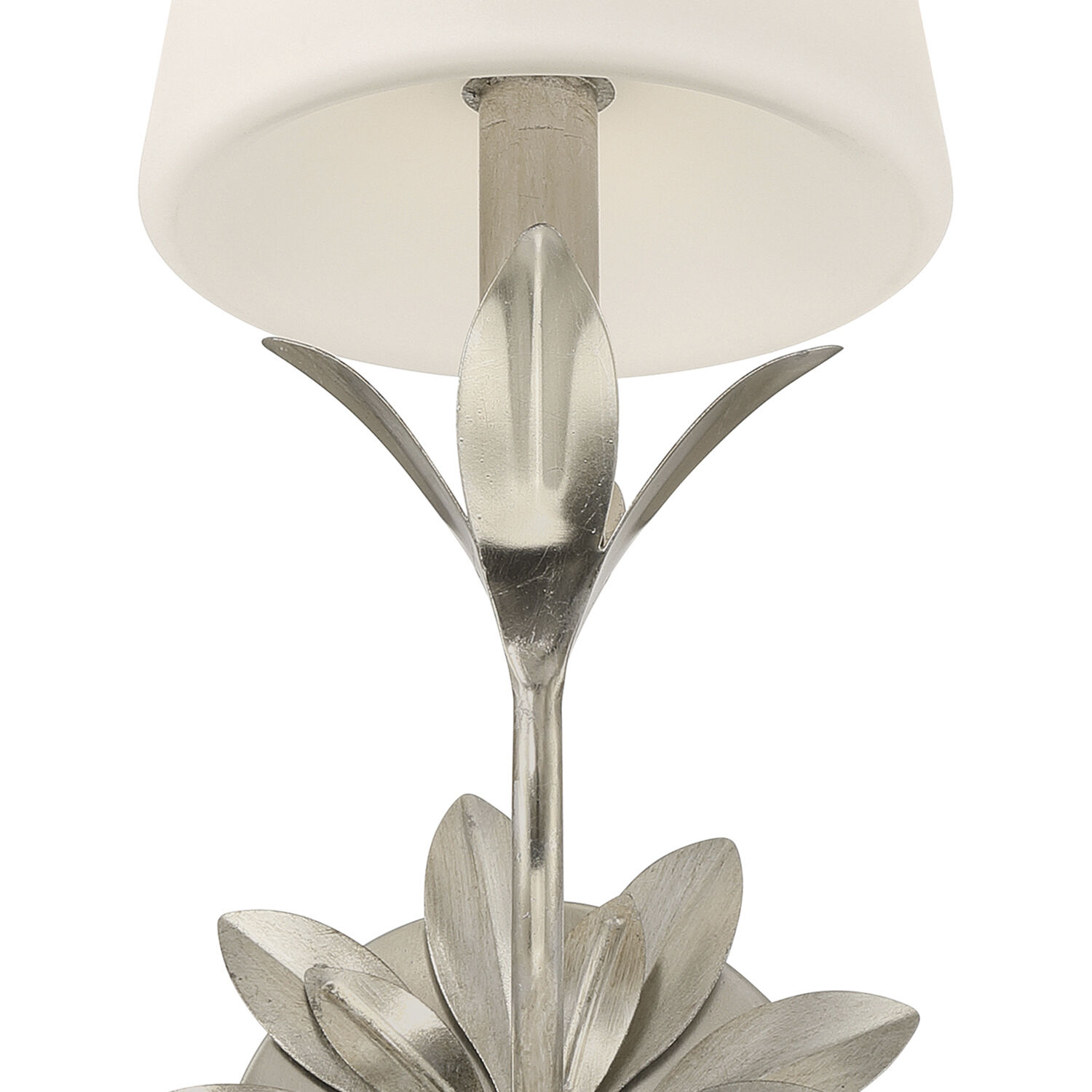 Broche Bath Sconce Wall Light in Antique Silver