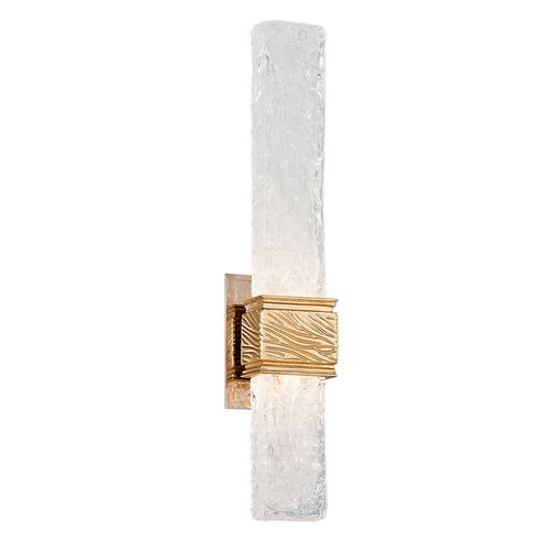 Freeze LED 4.75 inch Gold Leaf with Polished Stainless ADA Wall Sconce Wall Light