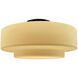 Radiance 1 Light 14.5 inch Muted Yellow and Matte Black Semi Flush Ceiling Light