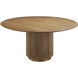 Nems 60 X 60 inch Brown / Brown / Gold Dining Table