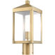 Nyack 1 Light 15.25 inch Antique Brass Outdoor Post Top Lantern