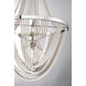 Contessa 8 Light 27 inch Polished Chrome Chandelier Ceiling Light, Wooden Beads