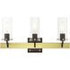 Beckett 3 Light 24 inch Satin Brass Vanity Sconce Wall Light