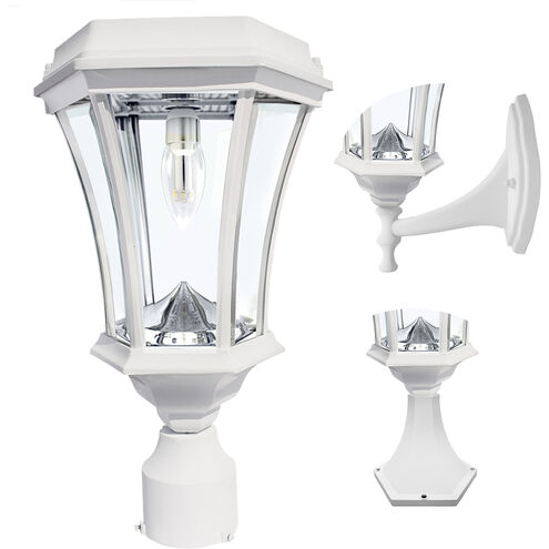 Victorian LED 15 inch White Outdoor Post Light