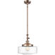 Franklin Restoration Bridgeton LED 12 inch Antique Copper Mini Pendant Ceiling Light in Clear