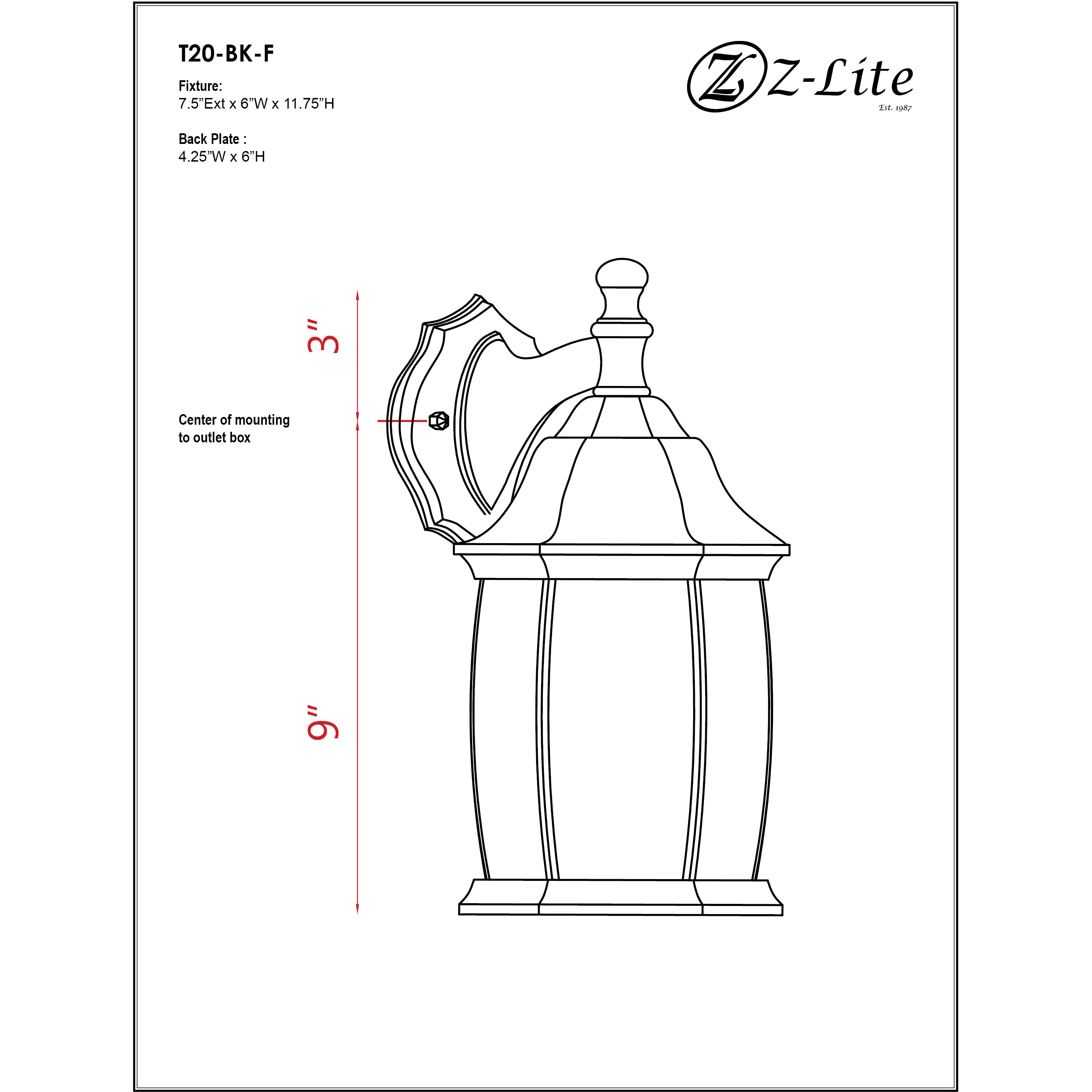 Waterdown Outdoor Wall Light in Black