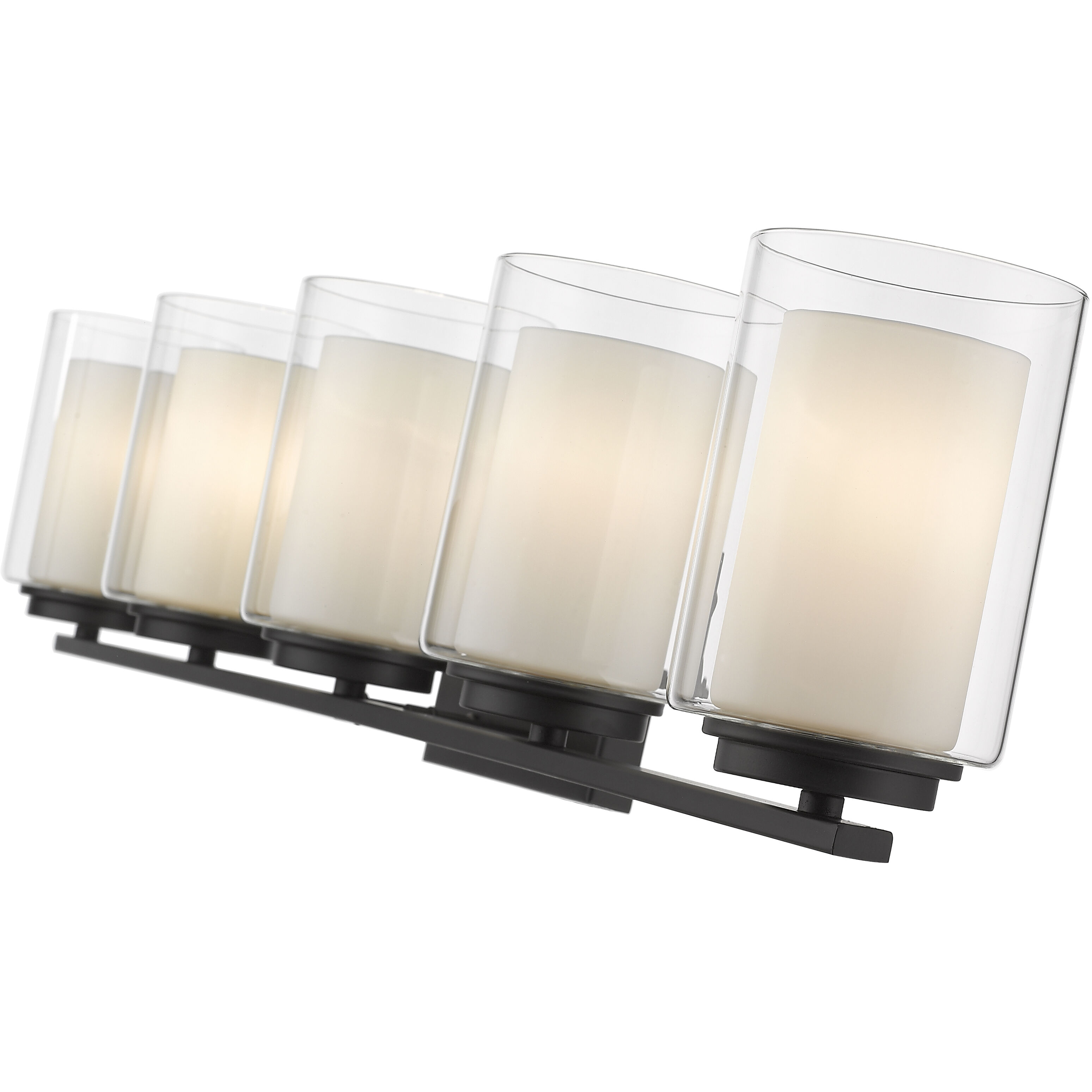 Willow 5 Light 40.5 inch Matte Black Vanity Wall Light