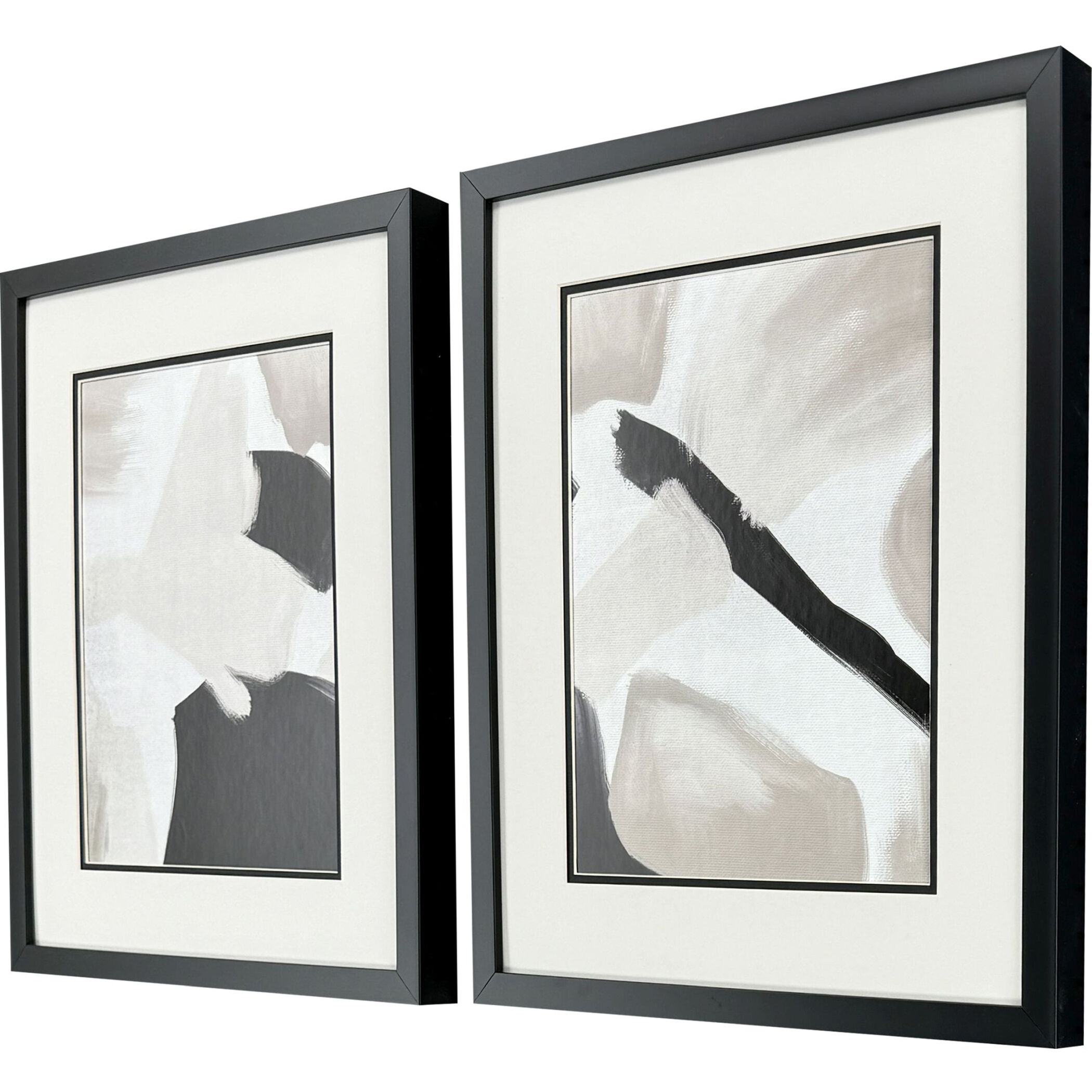 Contempo Black and Gray and Beige Framed Art, Propac