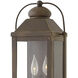 Heritage Anchorage Outdoor Wall Mount Lantern in Light Oiled Bronze, Non-LED, Medium