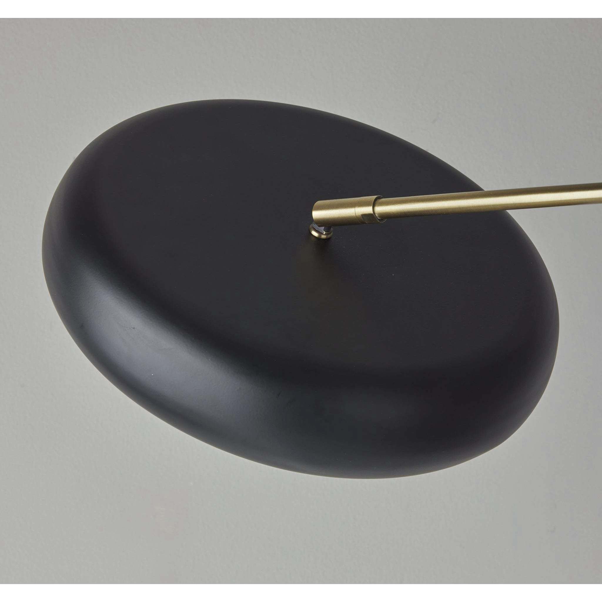 Lawson 60 inch 12.00 watt Black and Antique Brass Floor Lamp Portable Light