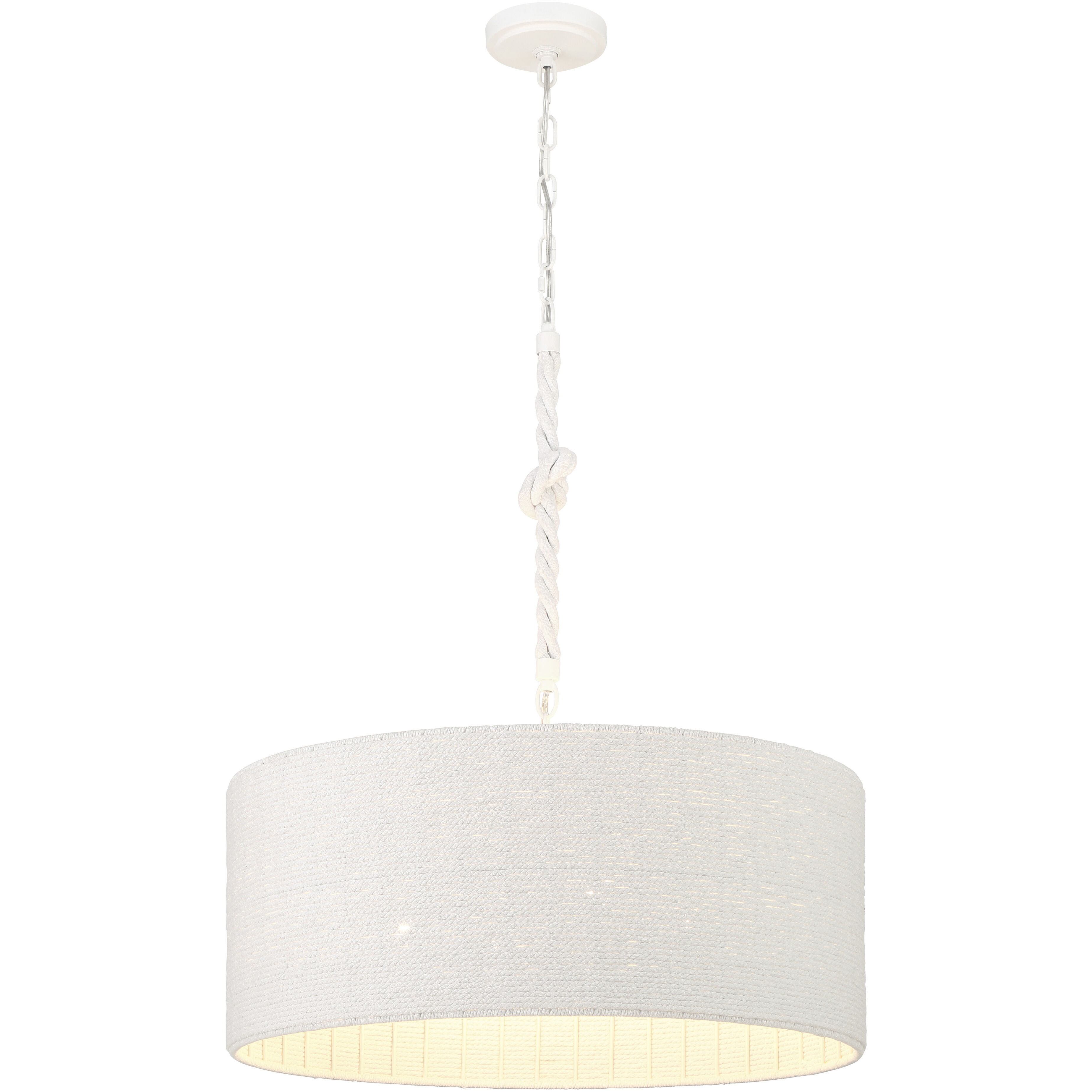 Lodelle 4 Light 24 inch Matte White Pendant Ceiling Light