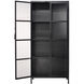 Union Black Iron & Clear Glass Tall Curio Cabinet
