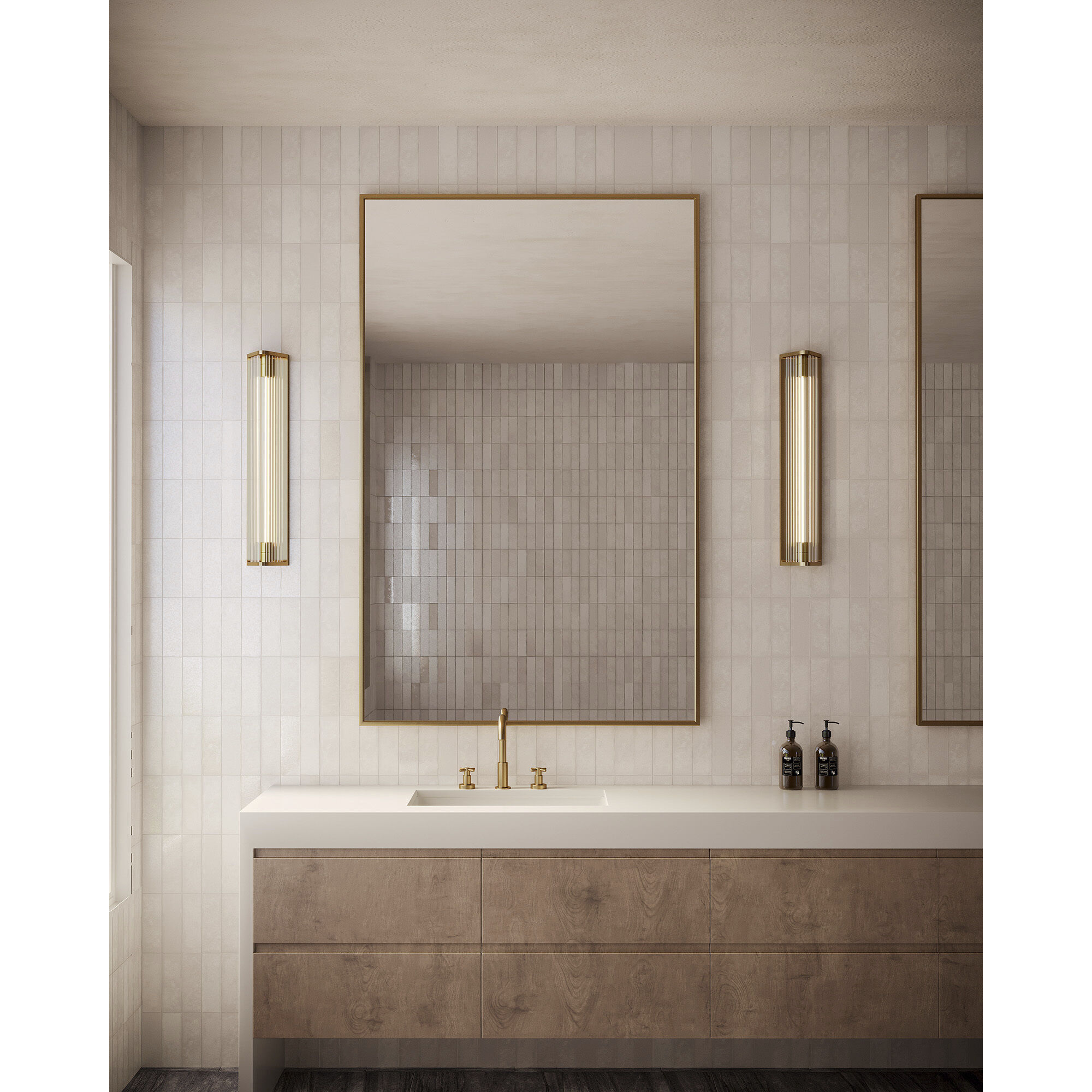 Sabre Wall/Ceiling Light Wall Light in Vintage Brass