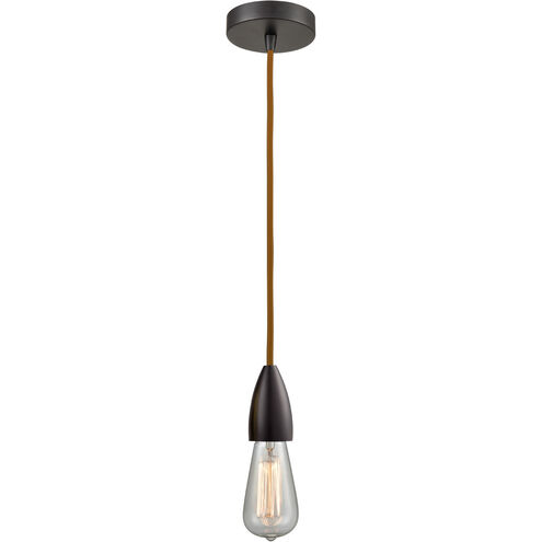 Fairchild Bare Bulb 1 Light 2 inch Oil Rubbed Bronze Mini Pendant Ceiling Light in Copper, Fairchild