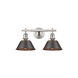 Orwell 2 Light 18 inch Pewter Bath Vanity Wall Light in Rubbed Bronze