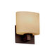 Fusion LED 6.5 inch Dark Bronze ADA Wall Sconce Wall Light in 700 Lm LED, Oval, Weave Fusion, Modular