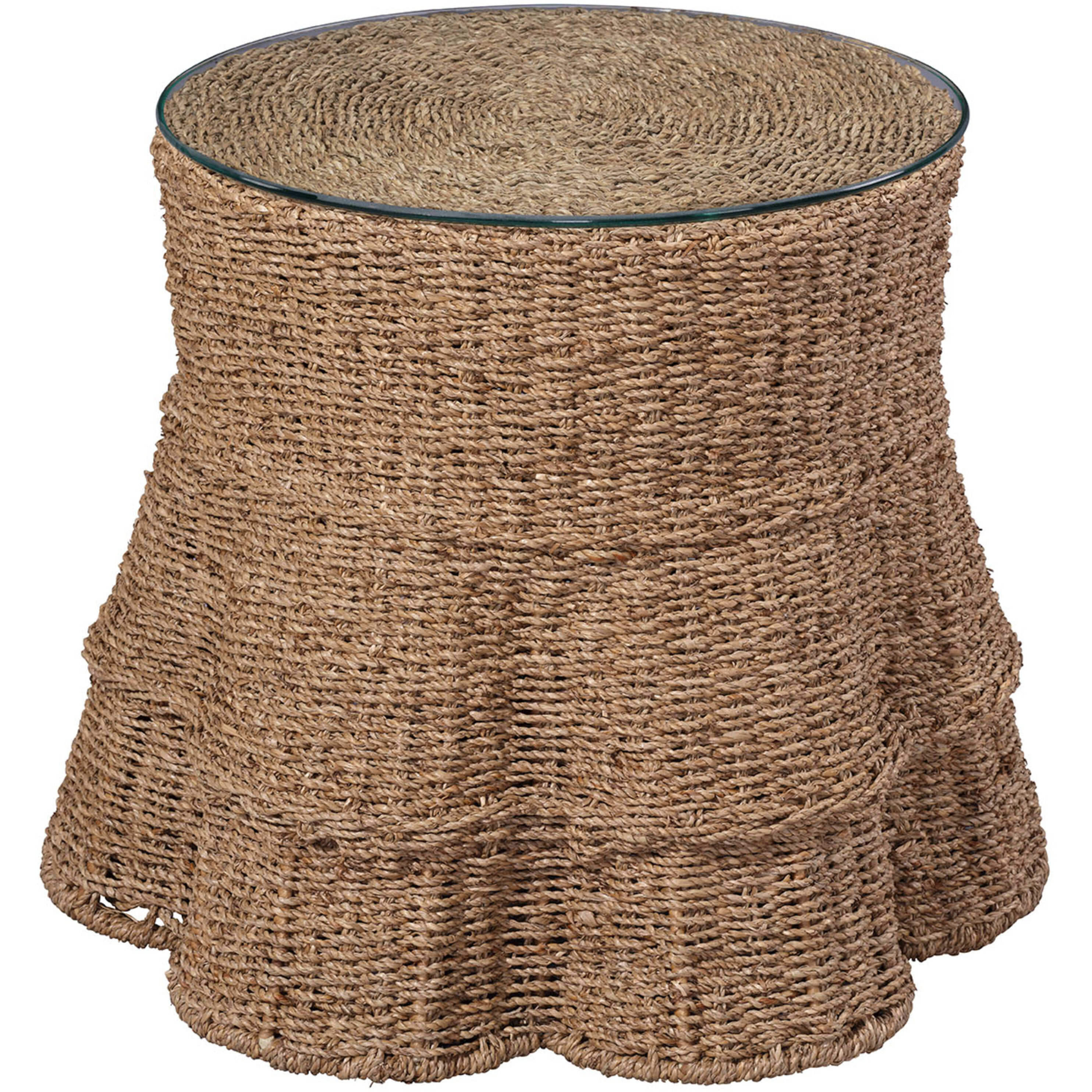 Falda 25 X 20 inch Natural Reed Side Table, Inline