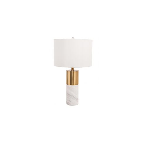 Canada 26 inch 100.00 watt GoldAnd White Table Lamp Portable Light