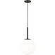 Kairo 1 Light 12 inch Matte Black Pendant Ceiling Light