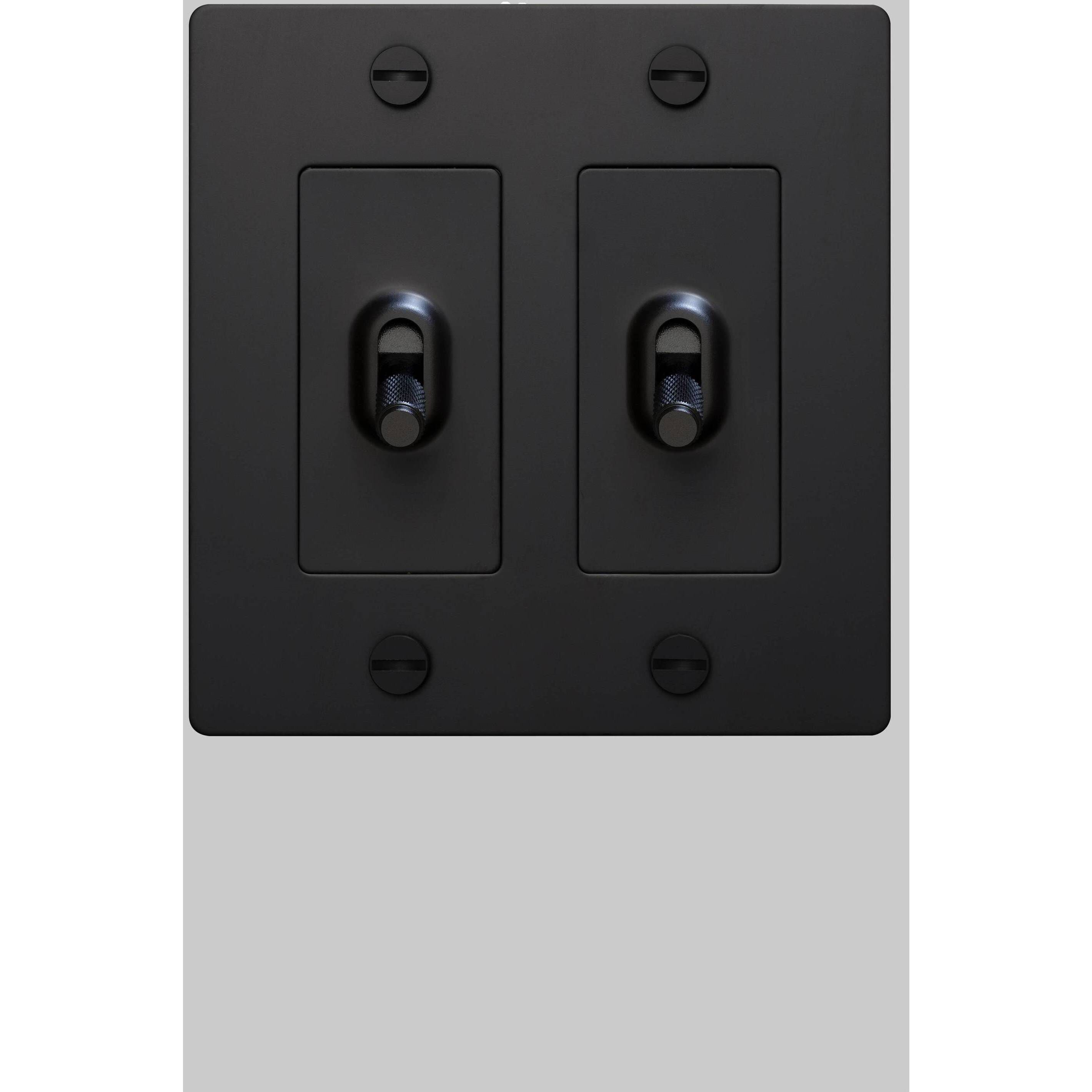 2G Toggle 120-277 Black Light Switch