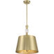 Baratti 3 Light 18.13 inch Soft Brass Pendant Ceiling Light