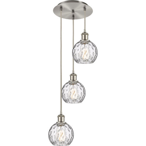Ballston Athens Water Glass 3 Light 13 inch Polished Nickel Multi-Pendant Ceiling Light