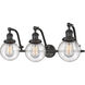 Franklin Restoration Beacon 3 Light 26 inch Oil Rubbed Bronze Bath Vanity Light Wall Light in Seedy Glass, Franklin Restoration