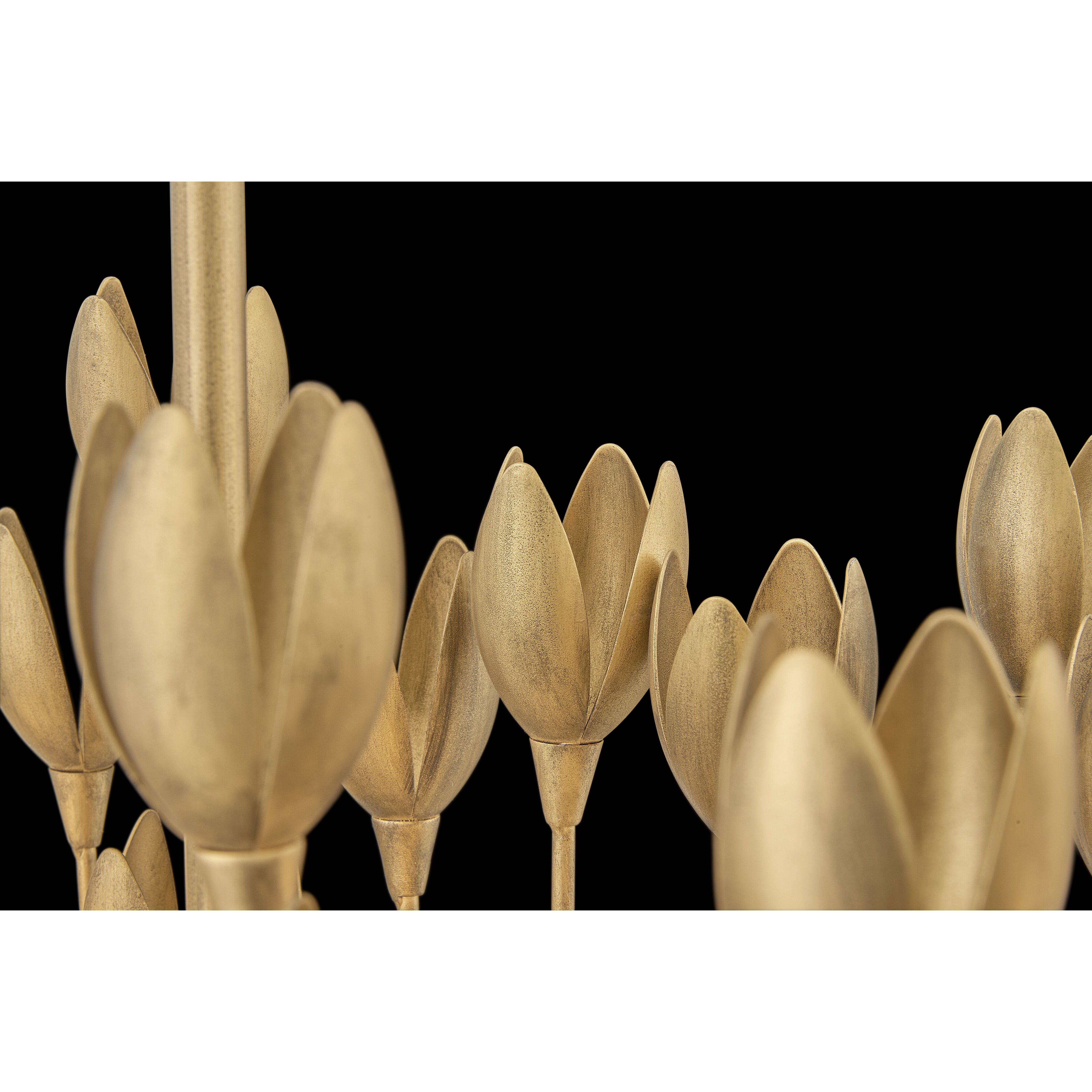 Lisa McDennon Flora 60 inch Burnished Gold Indoor Linear Chandelier Ceiling Light